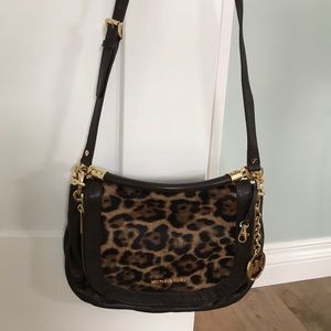 Michael Kors leopard hair shoulder bag